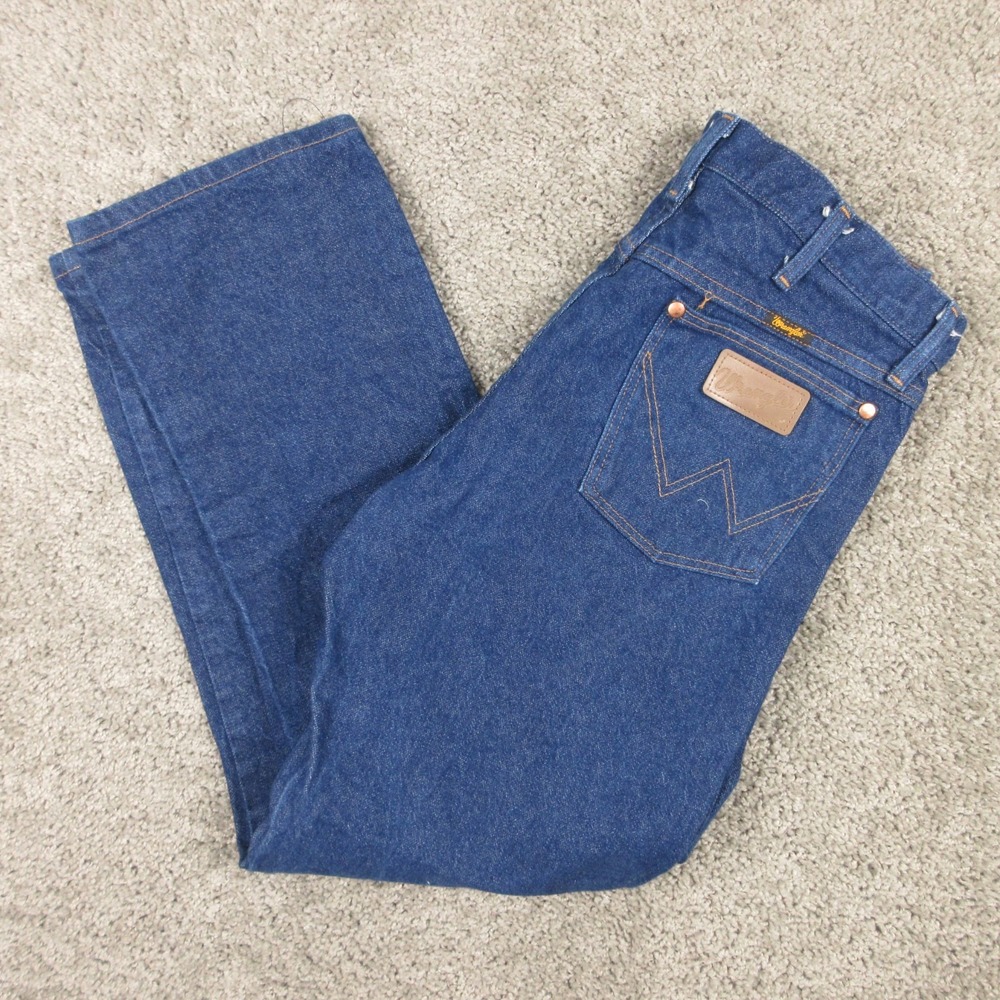 Wrangler Jeans Mens 34x29 Blue 13MWZ Cowboy Cut Original Western Denim Pants